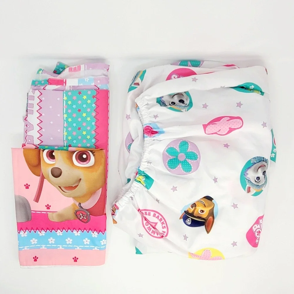 Nickelodeon Paw Patrol Twin Sheet Set Skye Everest 3 Pc Flat Fitted Pillowcase